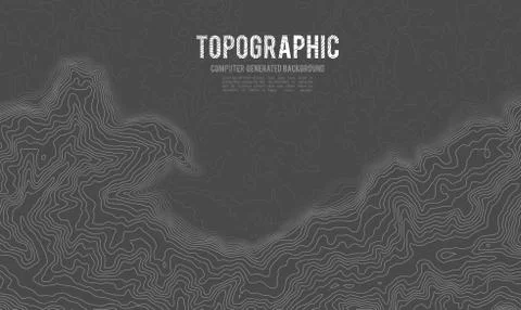 Grey contours vector topography. Geographic mountain topography vector Stock Illustration