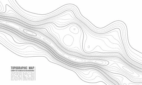 Grey contours vector topography. Geographic mountain topography vector Stock Illustration