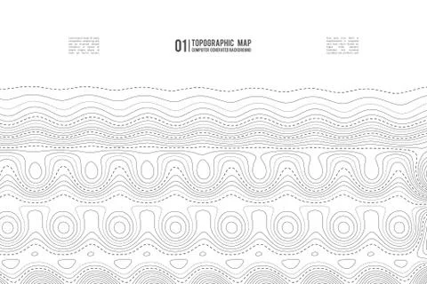 Grey contours vector topography. Geographic mountain topography vector Stock Illustration