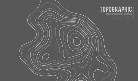 Grey contours vector topography. Geographic mountain topography vector Stock Illustration