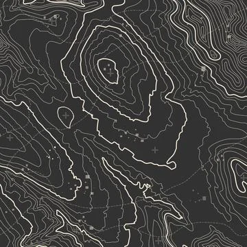 Grey contours vector topography. Geographic mountain topography vector Stock Illustration