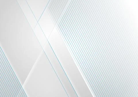 Grey corporate abstract background with blue lines Stock Illustration