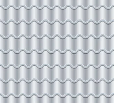 Grey Corrugated Tile Vector. Seamless Pattern. Classic Ceramic Tiles Cover Stock Illustration