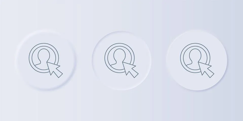 Grey Create account screen icon isolated on grey background. Set icons in s.. Stock Illustration