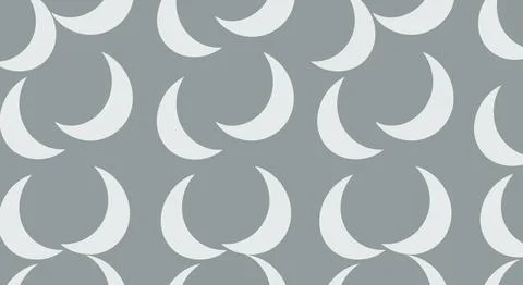 Grey crescent moon pattern background Stock Illustration