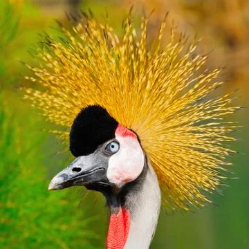 Grey crowned crane Stock Photos