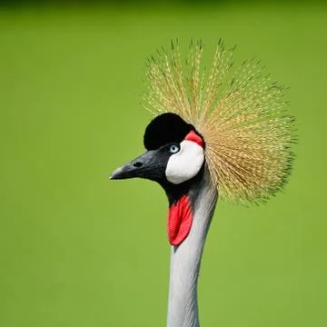 Grey crowned crane Stock Photos
