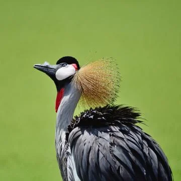 Grey crowned crane Stock Photos