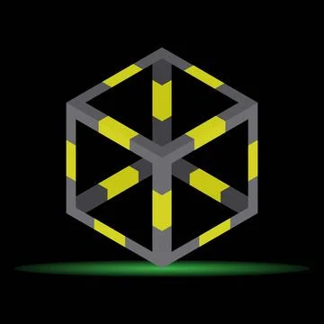 Grey cube Stock Illustration