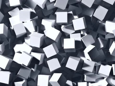 Grey cubes Stock Photos