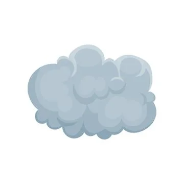 Grey cumulus cloud vector Illustration on a white background 스톡 일러스트