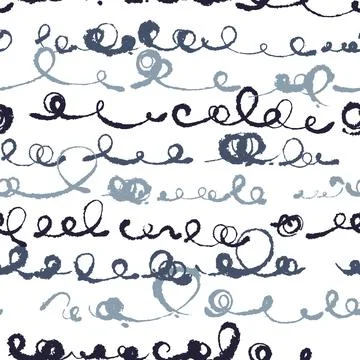 Grey Curly Lines Pattern on Blotting Paper Stock Illustration