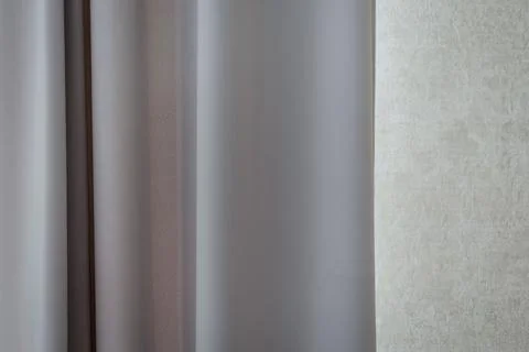 Grey curtains Foto stock