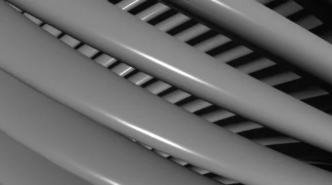 Grey curved pipe Stock Footage 54717822