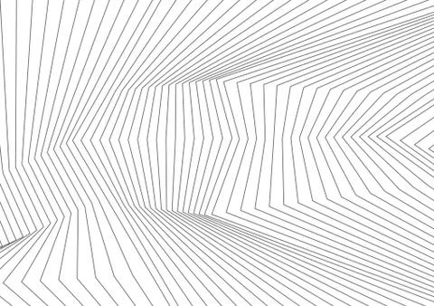 Grey curved refracted 3d geometric lines tech background 스톡 일러스트