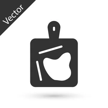 Grey Cutting board icon isolated on white background. Chopping Board symbol Stock Illustration