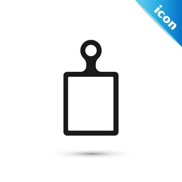 Grey Cutting board icon isolated on white background. Chopping Board symbol Stock Illustration
