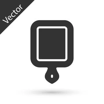 Grey Cutting board icon isolated on white background. Chopping Board symbol Stock Illustration
