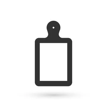 Grey Cutting board icon isolated on white background. Chopping Board symbol Stock Illustration