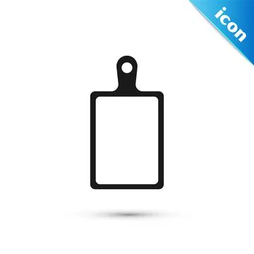 Grey Cutting board icon isolated on white background. Chopping Board symbol Stock Illustration