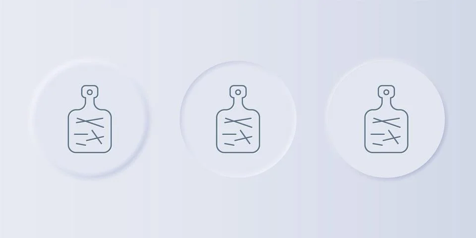 Grey Cutting board icon isolated on grey background. Chopping Board symbol... Stock Illustration