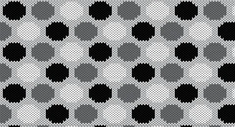 Grey cycle knitted pattern, Festive Sweater Design. Seamless Knitted Pattern Stock Illustration