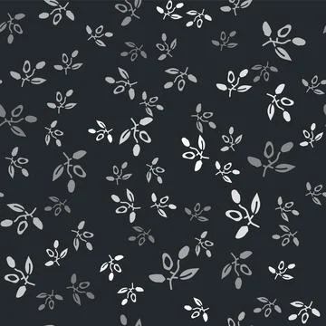 Grey Date fruit icon isolated seamless pattern on black background. Vector 스톡 일러스트