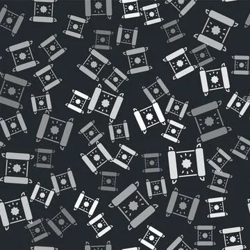 Grey Decree, paper, parchment, scroll icon icon isolated seamless pattern on Stock Illustration