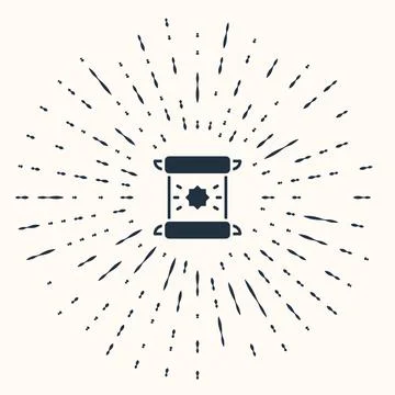 Grey Decree, paper, parchment, scroll icon icon isolated on beige background イラスト素材