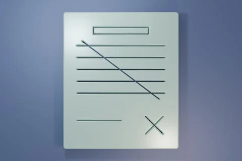 Grey Delete file document icon isolated on purple-blue background. Rejected.. イラスト素材