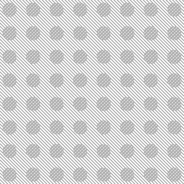 Grey diagonal stripes and circles vector pattern イラスト素材