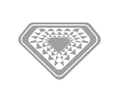 Grey diamond icon Stock Illustration