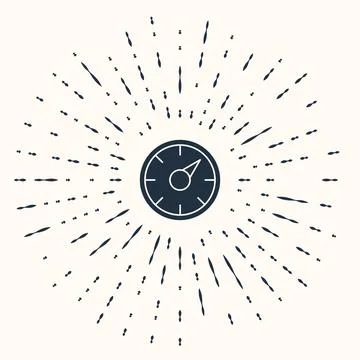 Grey Digital speed meter concept with 5G icon isolated on beige background イラスト素材