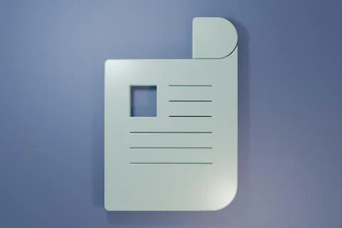 Grey Document icon isolated on purple-blue background. File icon. Checklist.. Stock Illustration