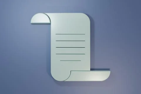 Grey Document with shield icon isolated on purple-blue background. Insuranc.. 写真素材