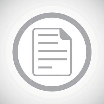 Grey document sign icon Stock Illustration