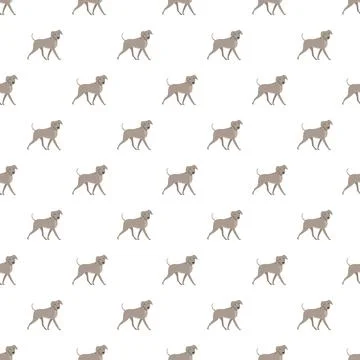 Grey dog walking seamless pattern background Stock Illustration