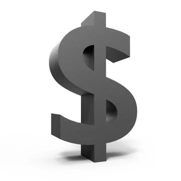 Grey dollar sign Stock Illustration