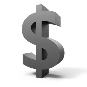 Grey dollar sign Stock Illustration