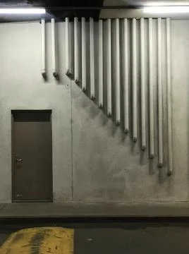 Grey door in a building Stock-Fotos