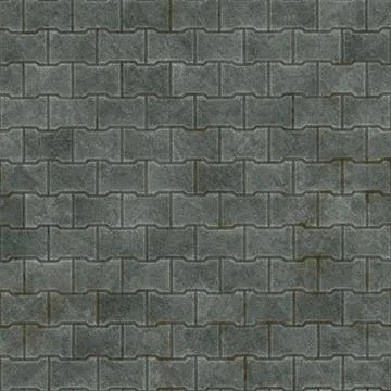 Grey Dumbbell Shape Interlocking Concrete Paver Block Seamless Texture Stock Photos