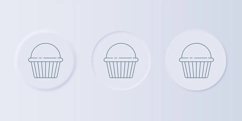 Grey Easter cake icon isolated on grey background. Happy Easter. Set icons .. Illustrazione stock
