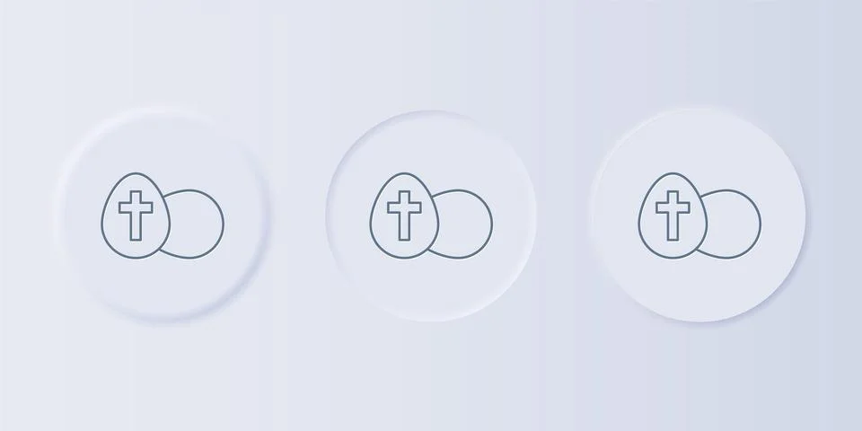Grey Easter egg icon isolated on grey background. Happy Easter. Set icons i.. Stockillustratie