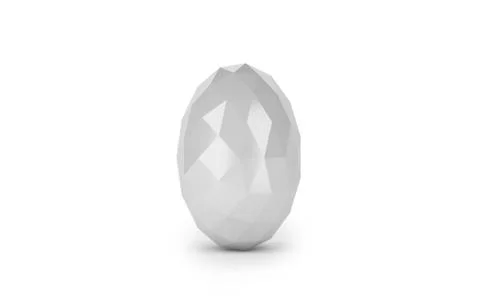 Grey easter eggs isolated on white background, 3d render Foto stock