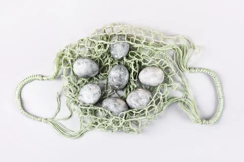 Grey Easter eggs Stock Photos