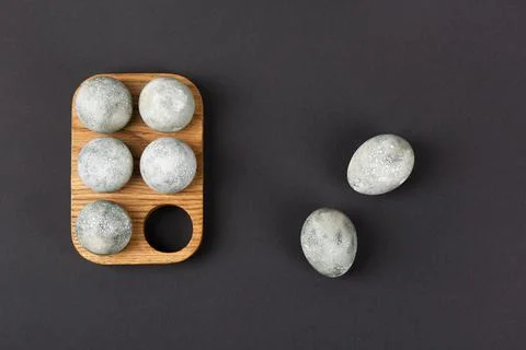 Grey Easter eggs Stock Photos