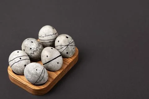 Grey Easter eggs Stock Photos