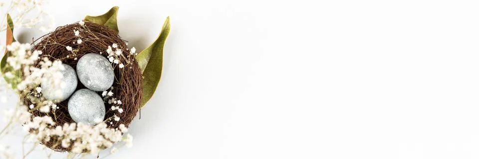 Grey Easter eggs Stock Photos