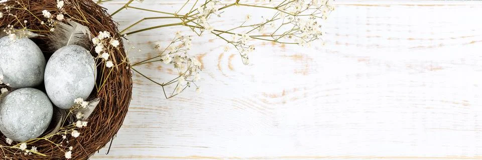 Grey Easter eggs Stock Photos