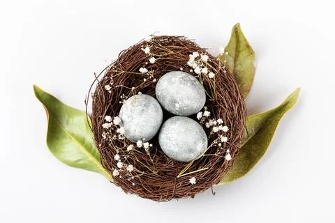 Grey Easter eggs Stock Photos